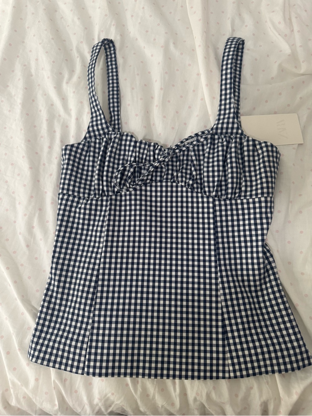 Zara gingham blouse
